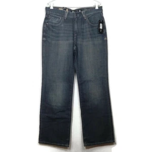 Marc Ecko Men's Straight Standard Jeans Faded Whiskering Embellished 34X31.5 NEW - Picture 1 of 12