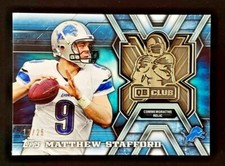2014 TOPPS QUARTERBACK CLUB MATTHEW STAFFORD COMMEMORATIVE RELIC GOLD #/25 LIONS