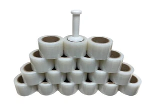 3" in. x 1000FT  80 Gauge 18 Rolls Stretch Shrink Film Hand Wrap + Handle - Picture 1 of 1