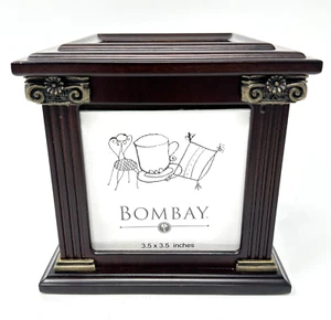 Bombay Company Wood Photo Cube/Box 3.5" x 3.5” - Picture 1 of 16