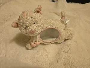 Kids Preferred Cream Pink Kitty Cat Rattle Mirror Baby Toy Heart Ribbon Plush 12 - Picture 1 of 11