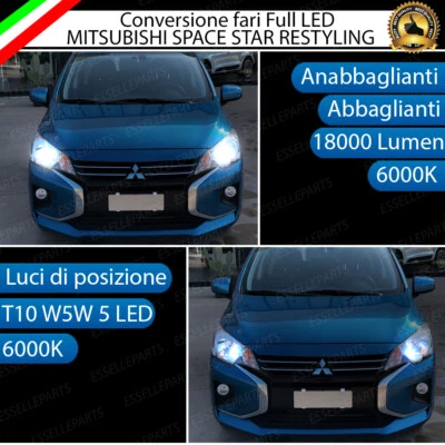 CONVERSIONE FARI FULL LED MITSUBISHI SPACE STAR MK2 RESTYLING 18000 LUMEN 6000K - Immagine 1 di 4