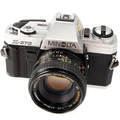 MINOLTA X-370 35mm Film Camera w/Minolta Rokkor-X 50mm f/1.7 Lens - Great Cond. - Image 1 of 4