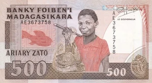 BANCO DE MADAGASCAR 500 FRANCOS 1988 SIN CIRCULAR - Imagen 1 de 2