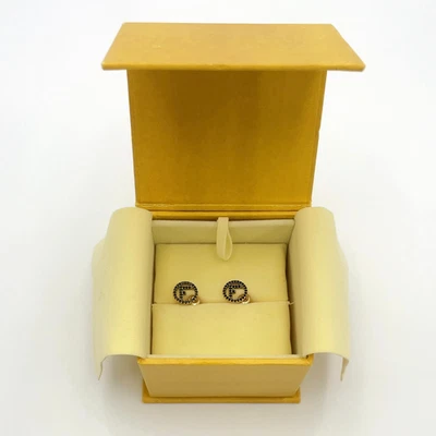 Auténticos Pendientes Fendi F is Fendi GD Negros con Caja BA110561 Foto 1 de 4