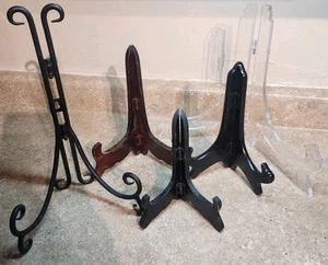 Plate Stand Easel Art Displays  Lot Of 5 Misc Sizes Colors  - Picture 1 of 7