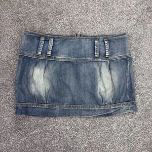 Y2K vintage denim mid rise mini skirt - Picture 1 of 6