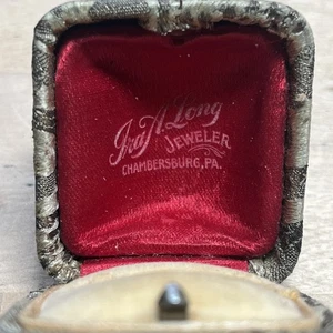 Antike Ringschatulle Ira A Long Chambersburg PA "Geometric Camouflage" -- Q3 - Bild 1 von 14