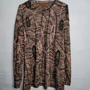 NWT MEN CREME DE SILK PULLOVER MULTIOLOR SILK SHIRT SIZE LARGE WOW - Picture 1 of 4