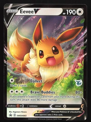 Eevee V SWSH065 Sword & Shield Battle Academy Black Star Promo Pokemon Card - Image 1 of 2