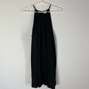 Mini Vestido Aritzia Babaton Ban Halter Minimalista Lino Negro Vacaciones Pequeño 207 - Imagen 1 de 8