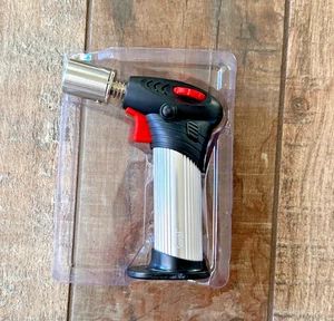 SCORCH 5.5" Double Flame Torch SILVER Lighter  Cooking, Baking, Welding, Cigars - Picture 1 of 3