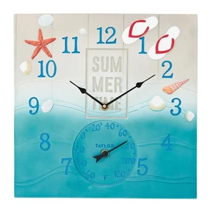 Taylor Precision Products 5293763 14 Zoll x 14 Zoll Summertime Poly Resin Uhr - Bild 1 von 5