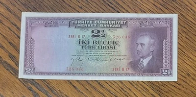 Turkey 2 1/2 lira. P-140. L.1930. VF/XF. Rare banknote!!! - Image 1 of 2