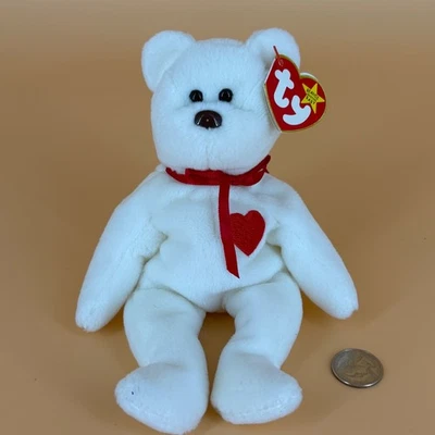 TY Toys Beanie Babies Valentino Bear 1994 (with tag) - Image 1 of 4