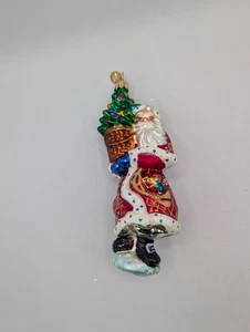 De colección Radko Kriss Kringle Santa Cesta Adorno Longaberger Exclusivo 00-LON-01 - Imagen 1 de 9