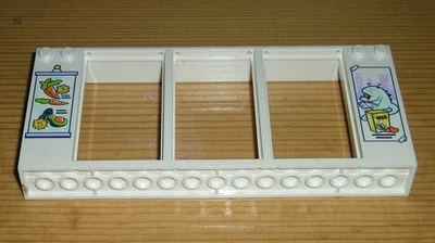 LEGO Wand 2x16x6  Panel Fenster Rahmen 35103 Aufkleber 3 Fenster weiß  ( J 3 ) - Bild 1 von 2