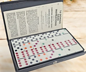 Vintage Cardinal Double Nine Dominoes Set in Gray Case NEW SEALED - Picture 1 of 8