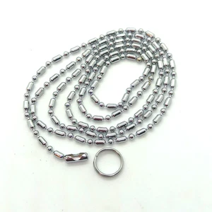 Lot of (5)  30" Dog Tag Stainless Steel Bar & Ball *Jewelry* - Med ID Tag Chain - Picture 1 of 6