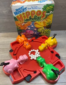 VINTAGE Y2K 2000 Hungry Hungry Hippos Game 100% COMPLETE Milton Bradley - Picture 1 of 6