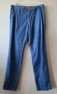 Pantalones chinos Tommy Bahama para hombre talla 34 x 32 azules calce recto algodón logotipo informales - Imagen 1 de 12