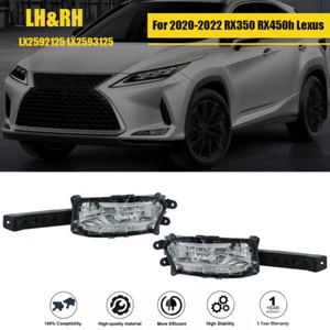 For 2020-2022 RX350 RX450h Lexus Fog Light Driver+Passenger Side Pair Clear Lens - Picture 1 of 14