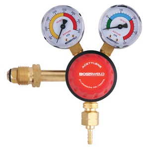 BOSSWELD Twin Gauge Acetylene Side Entry Regulator, Mig Welding Gas Acet 400206 - Picture 1 of 1