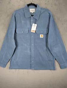 Carhartt Wip Corduroy Dixon Shirt Jacket Size Medium Storm Blue Rinsed RRP £139 - Picture 1 of 11