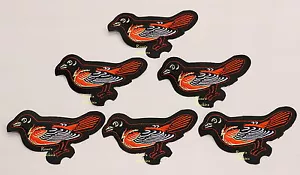 BALTIMORE ORIOLES LARGE BIRD MLB PATCHES black - COMBO DEAL 6 PATCHES - Picture 1 of 1