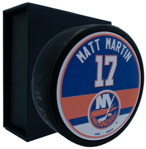 Matt Martin New York Islanders 3-D Engraved NHL Puck Collector's Box Set Cover