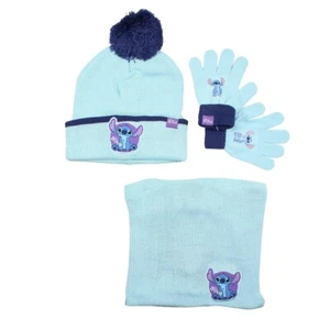 Cap, Gloves And Snood Garçon. Lilo & Stitch No. 2. Gift for Child - Picture 1 of 6