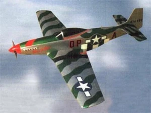 Electric P-51 Mustang 31" Wingspan RC Model Airplane Printed Plans & Templates - Picture 1 of 2