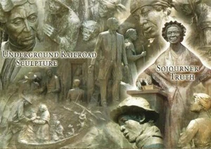 Postcard Michigan Battle Creek Underground Railroad Monument Sojourner Truth MNT - Picture 1 of 1
