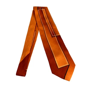 #7929 IRVINE PARK ORANGE HAND MADE SILK NECKTIE 4 X 58 - Picture 1 of 5