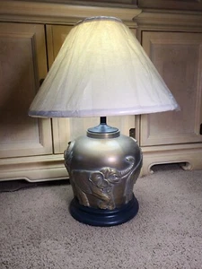 ELEPHANT BRASS LAMP VINTAGE NEW SHADELAMP DESIGN AFRICAN STYLE ASIAN STYLE - Picture 1 of 3