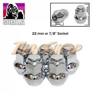 5 GORILLA EX LARGE SEAT FACTORY STOCK WHEELS LUG NUTS 9/16" ACORN RIMS CHROME - Picture 1 of 2