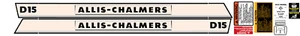 Juego completo de calcomanías de gas Allis Chalmers D15 - Imagen 1 de 1