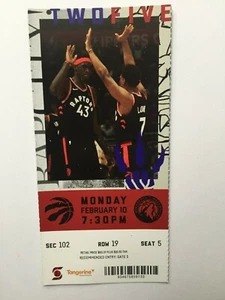 TORONTO RAPTORS VS MINNESOTA TIMBERWOLVES 10 FEBBRAIO 2020 BIGLIETTO STUB - Foto 1 di 1