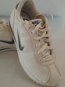 Nike cortez 72 white and petrol blue trainers size 3uk eu 35.5 - Picture 1 of 17