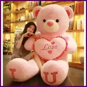 80/100Cm Big LOVE Plush Toy Bear Giant Stuffed Animals Birthday Gifts Soft... - Picture 1 of 28