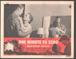 One Minute To Zero 11"x14" Lobby Card #1 Robert Mitchum Ann Blyth Howard Hughes
