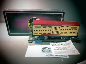 MTH Tinplate Traditions No.500 Standard Gauge CATTLE CAR 10-1088 NIB - Picture 1 of 10