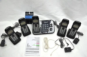 Panasonic KX-TG4745 Digital Cordless Phone Answer System Base 5 Handset 4 Cradle - Zdjęcie 1 z 13