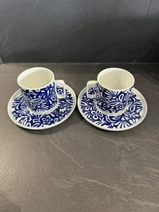 2er Set Mokkatassen, Kaffee, Porzellan Vohenstrauss Johann Leltmann Echt Kobalt - Bild 1 von 6