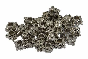 50 cuentas espaciador cuadrado puntiagudo de metal plateado fabricación de joyas cuentas - Imagen 1 de 1