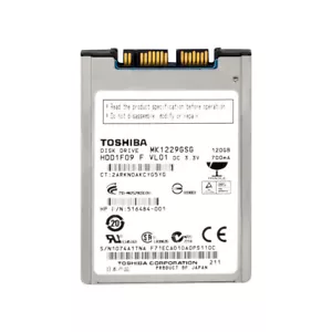 TOSHIBA 120GB 5.4K 8MB Microsata 1.8'' MK1229GSG - Picture 1 of 3
