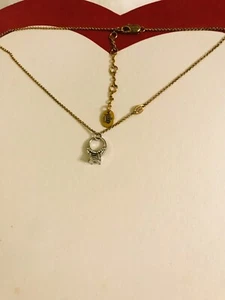 Juicy Couture Verlobung silberfarben Ring Anhänger und goldfarbene Halskette 16" - Bild 1 von 6