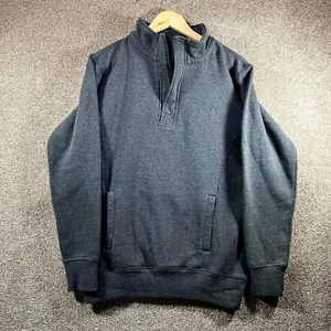 Joules Sweatshirt Men's Small Grey Long Sleeve Classic Mock Neck Quarter Zip - Picture 1 of 11