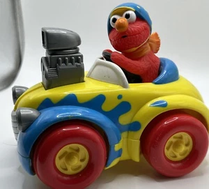 SESAME STREET COOKIE MONSTER AMARILLO PUSH 'N GO COCHE DE CARRERAS TYCO TOYS 1998  - Imagen 1 de 14