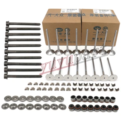 OEM 6mm Intake Exhaust Valves Set For Audi A4 A5 Q5 VW Tiguan Passat 1.8 2.0T - Image 1 of 4